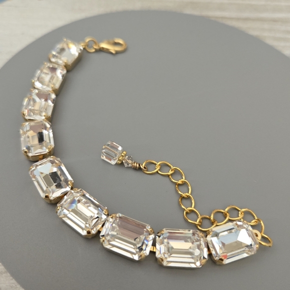 Austrian Crystal Bracelet in Gold - Picture 6 of 10